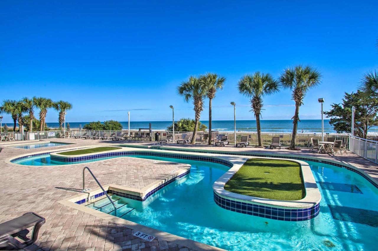 Oceanfront Condo With Huge Balcony Walk To Skywheel Myrtle Beach Bagian luar foto